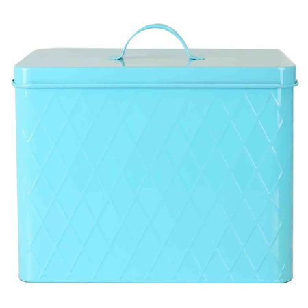 HOME BASICS Tin Bread Box Turquoise CS47385